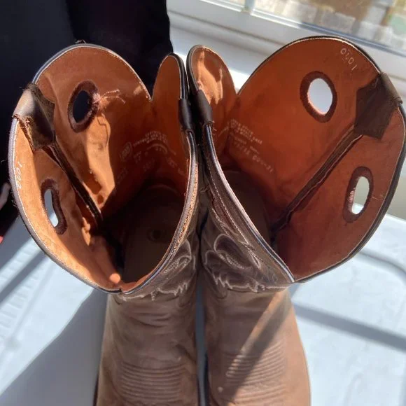 Dan Post Men's Abram Western Tan Leather Boots; Size 12